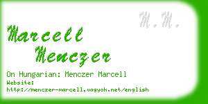 marcell menczer business card